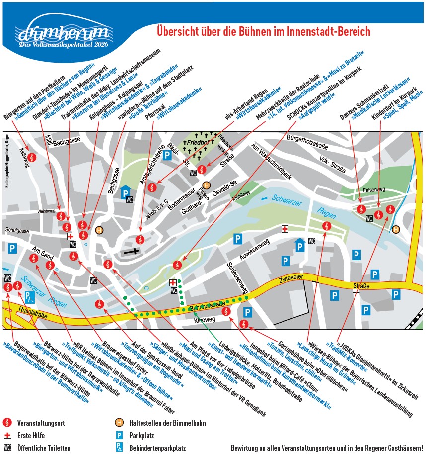 Plan der drumherum Bühnen